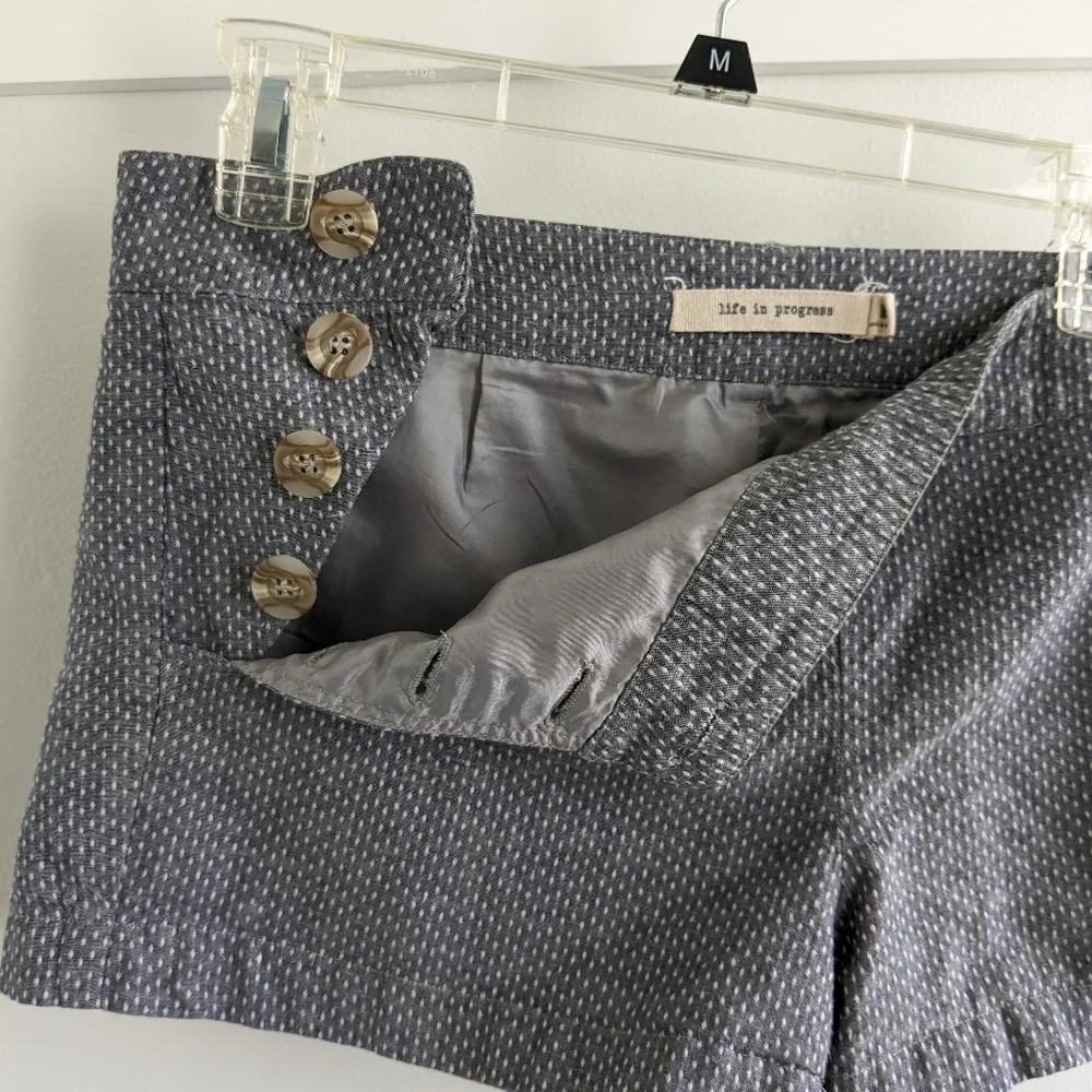 Life in Progress Retro Sailor Style Button Up Shorts - Picture 4 of 7